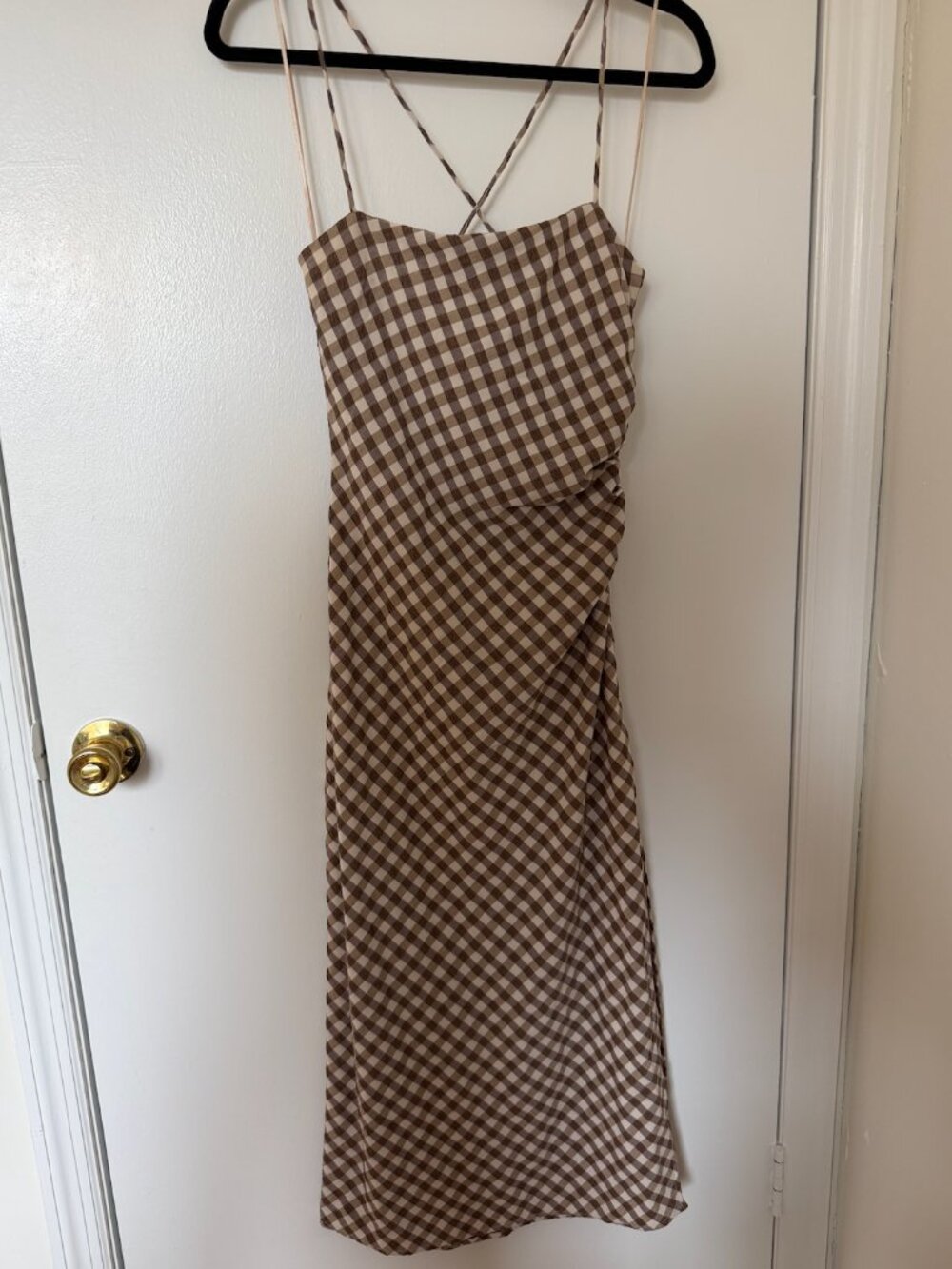 Zara Gingham Midi Dress